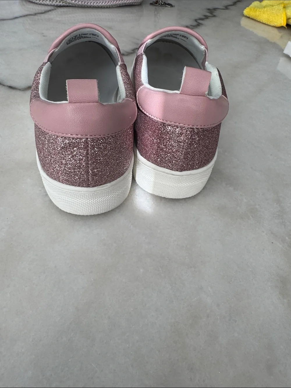 GAP Girls' Pink Glitter Slip-On Sneakers